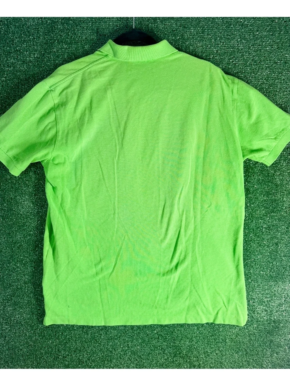 Polo Ralph Lauren Men’s Large Lime Green Classic Mesh Polo Shirt Blue Pony